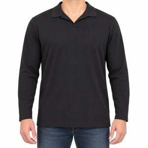 Murano Polo Shirt Mens XLT Black Stripe Knit Cotton Long Sleeve Casual Big Tall